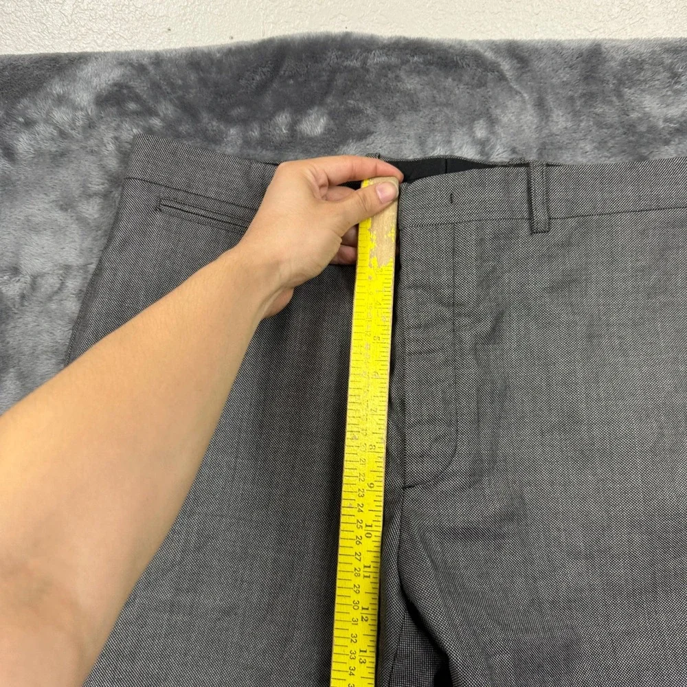 RRL Ralph Lauren Trousers Mens 38 Grey Wool Blend Straight Leg Dress Pants